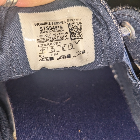 Sparkly Navy Blue Sperrys - Picture 4 of 6